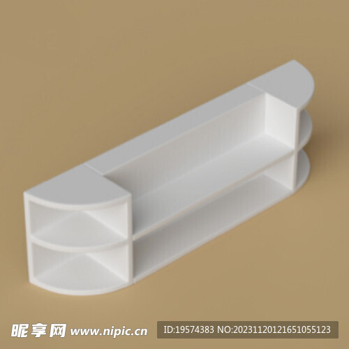  C4D模型 书架  
