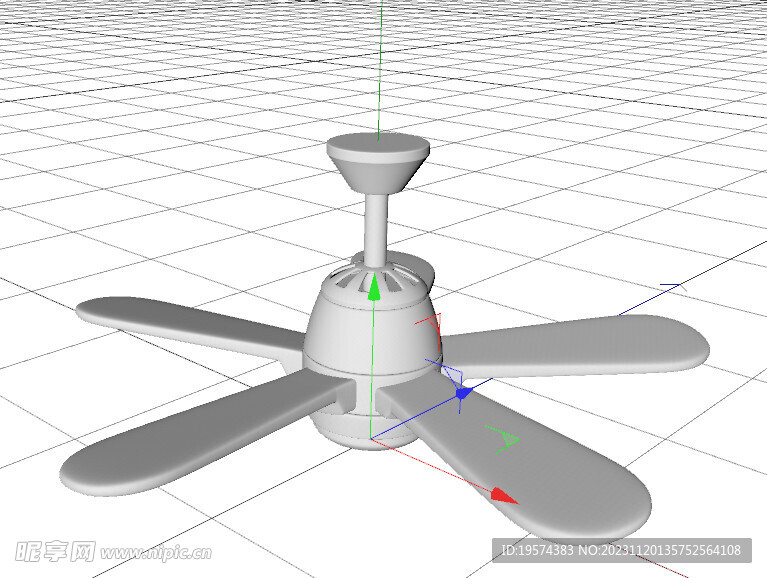 C4D模型 风扇