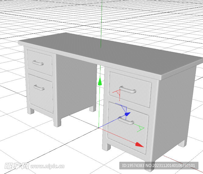 C4D模型 书桌
