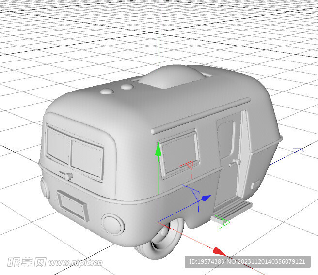 C4D模型 野营车