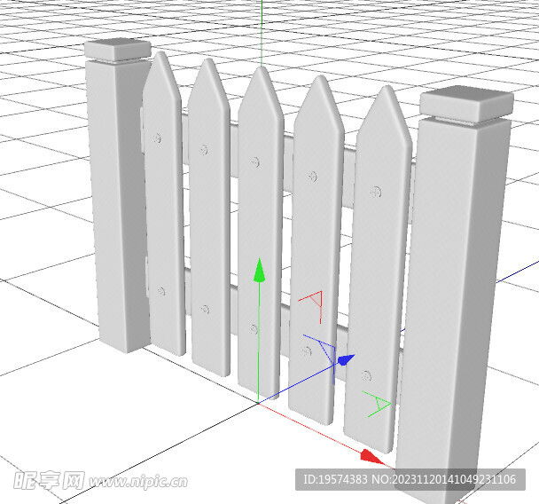  C4D模型 栅栏