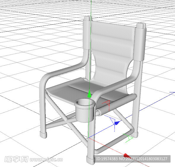 C4D模型 折叠椅子