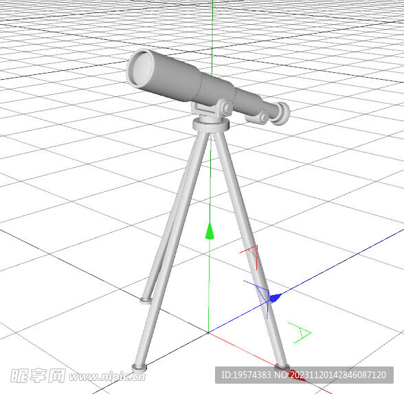 C4D模型 望远镜