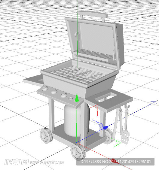 C4D模型 烤炉