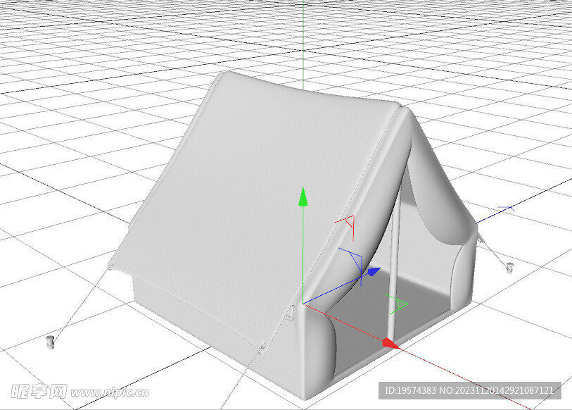 C4D模型 帐篷  