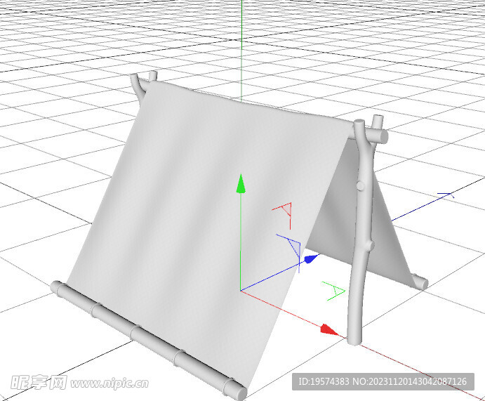C4D模型 帐篷 