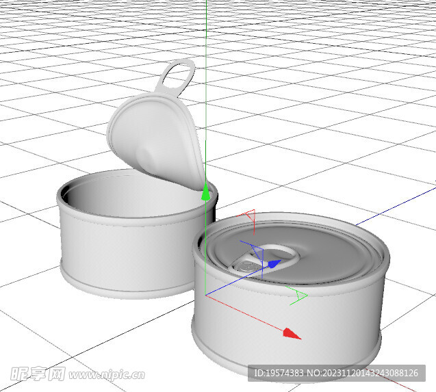 C4D模型 猫罐头