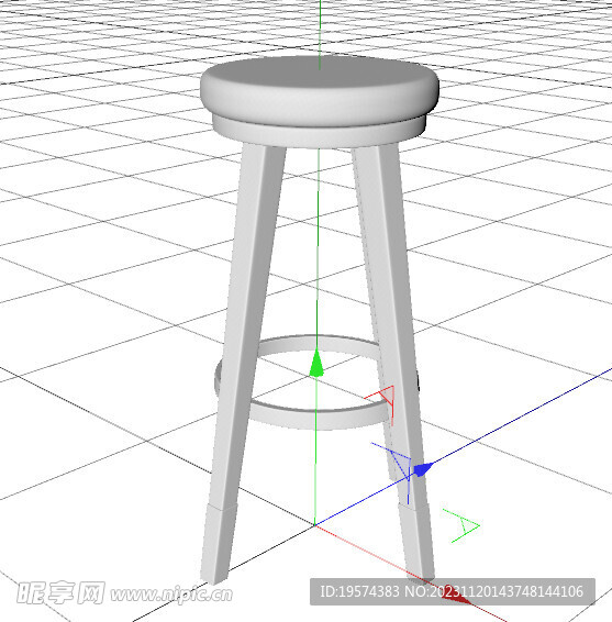 C4D模型 高脚椅