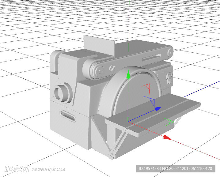 C4D模型带式砂光机