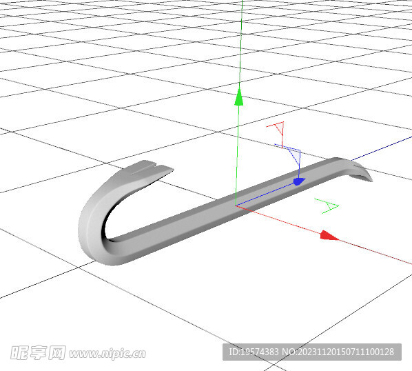 C4D模型 铁撬棍