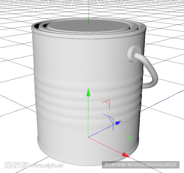 C4D模型 油漆罐子