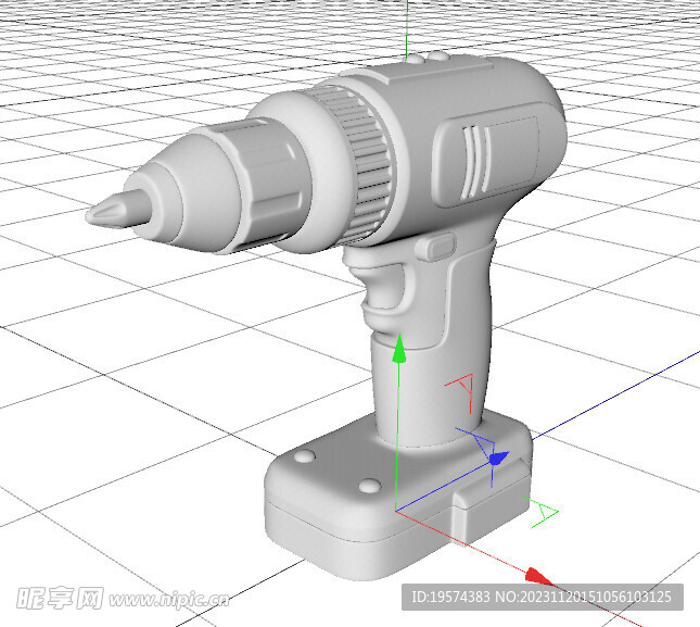 C4D模型 电钻