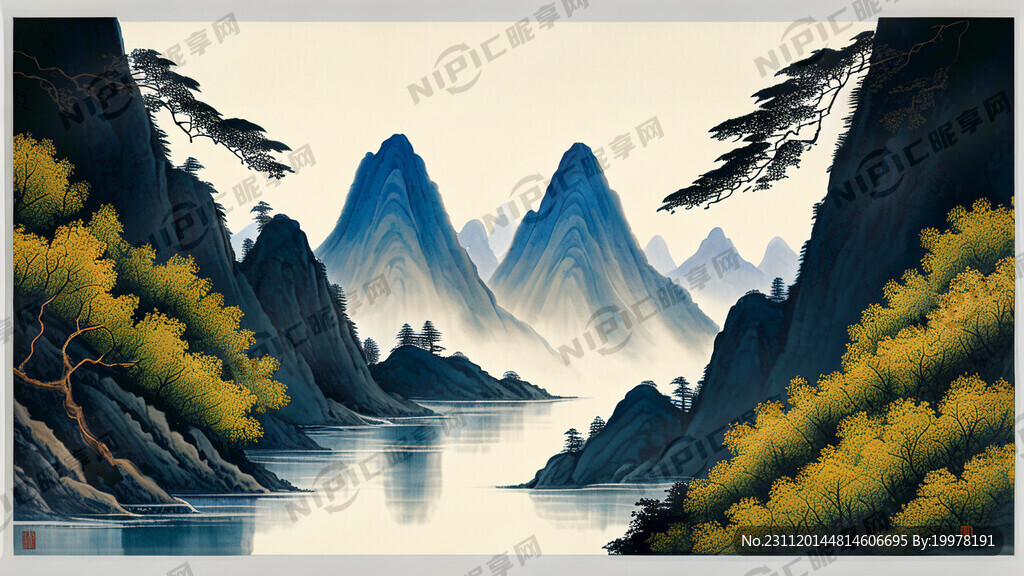 绘画三座山从左到右一个比一个矮