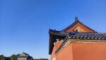 北京天坛屋檐红墙绿瓦