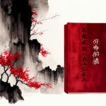红色封面笔记本，有少年强则中国墙字样