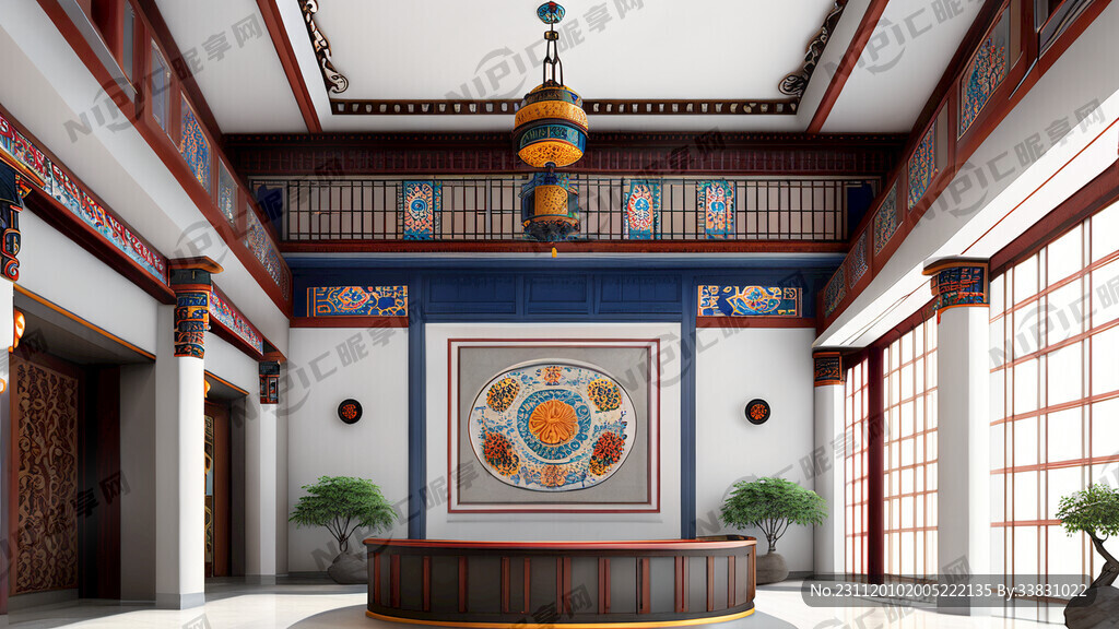 藏式建筑风格 游客接待中心