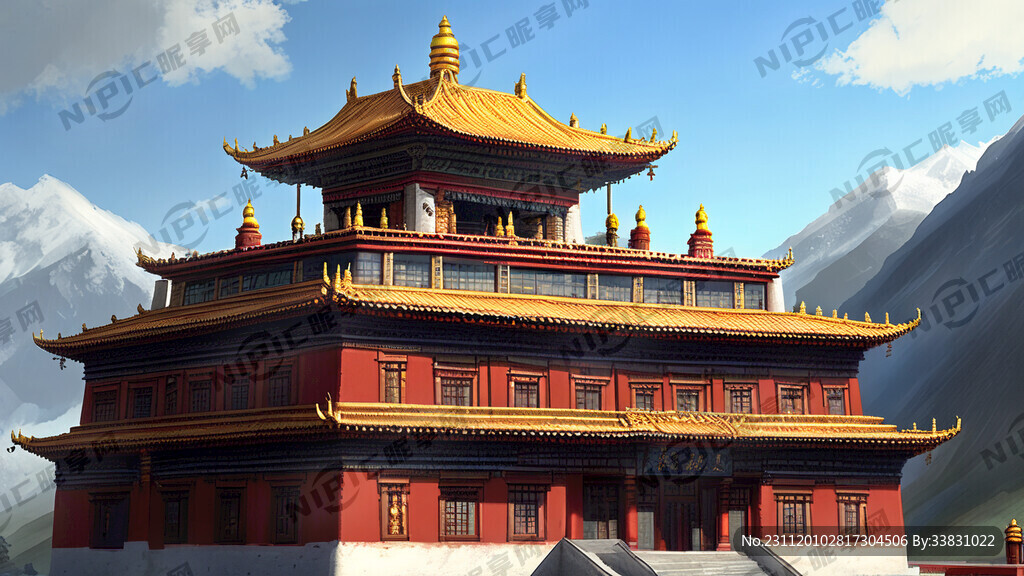 藏式单体建筑 大型 单层