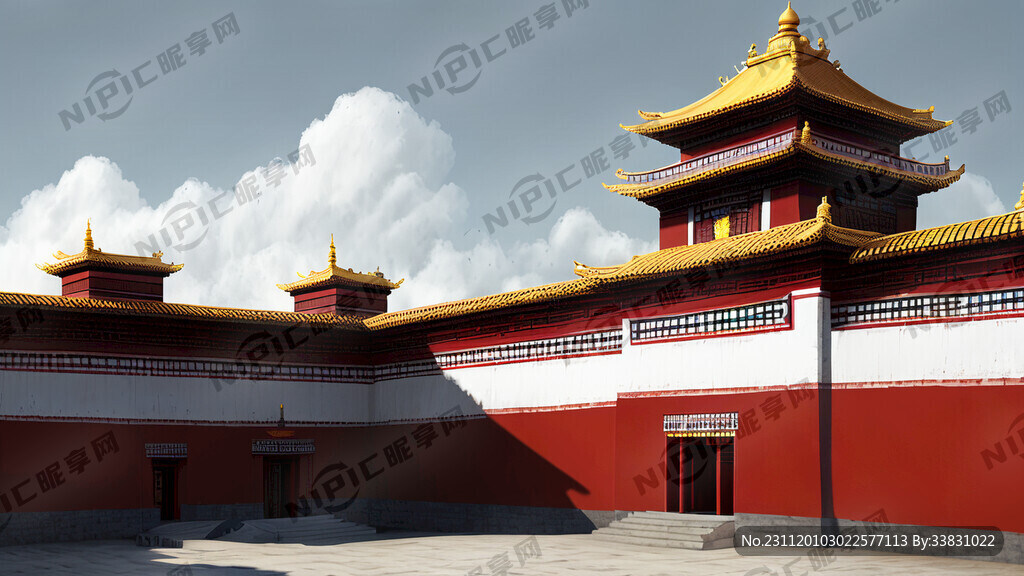 藏式单体建筑 大型 单层