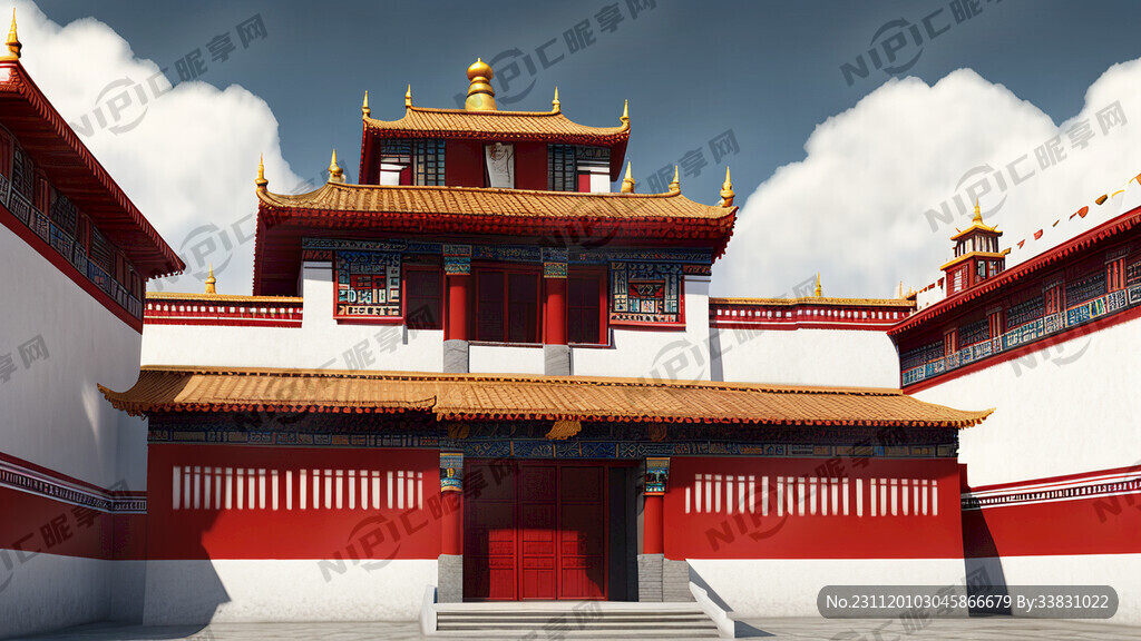 藏式单体建筑 大型 单层