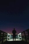 星空和人影