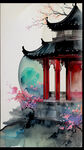 底座  中国风 产品展示 珍贵 纹理 唐宫夜宴风格