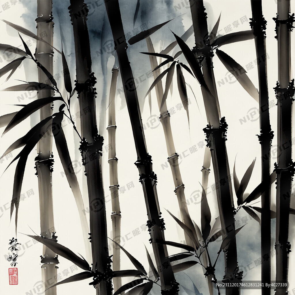清廉如竹 中国风 写意 意境