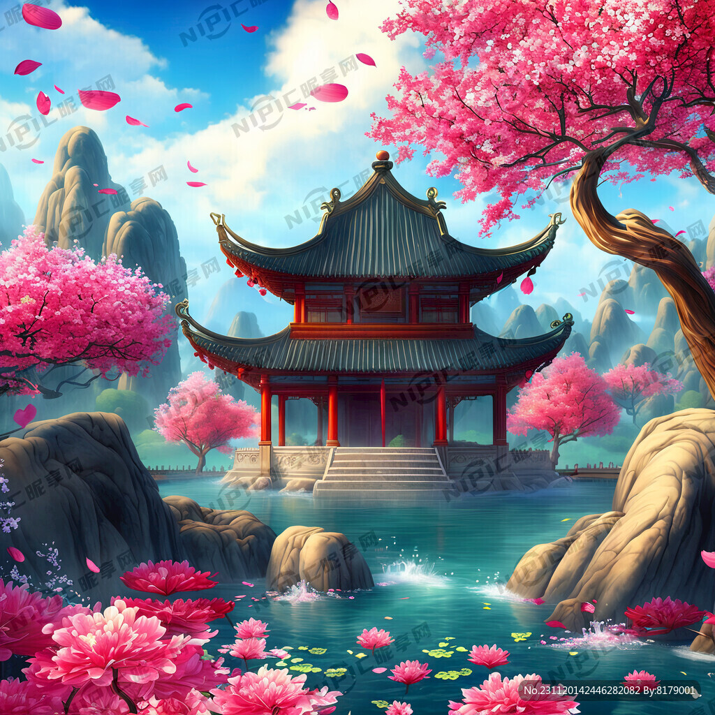 游戏梦幻唯美新中式风景 超高清
