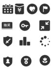 网络直播简约标签图标免扣