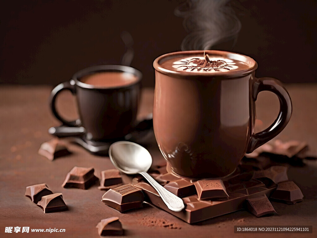 巧克力浓郁滋味咖啡高清摄影
