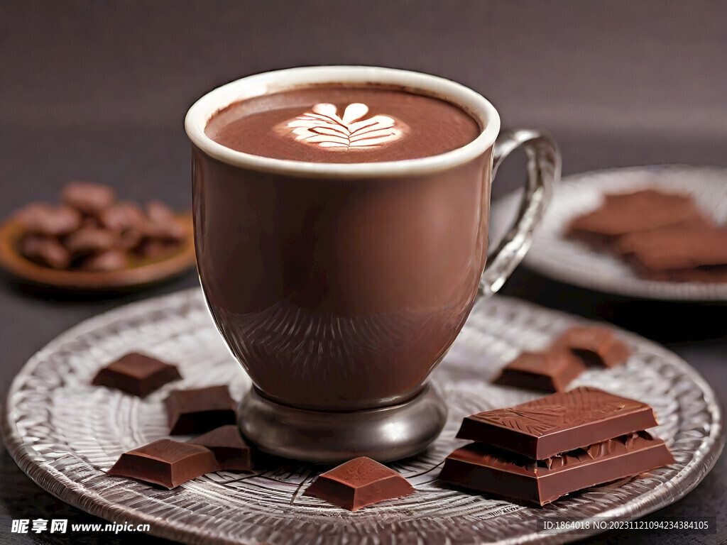 丝滑巧克力咖啡高清摄影