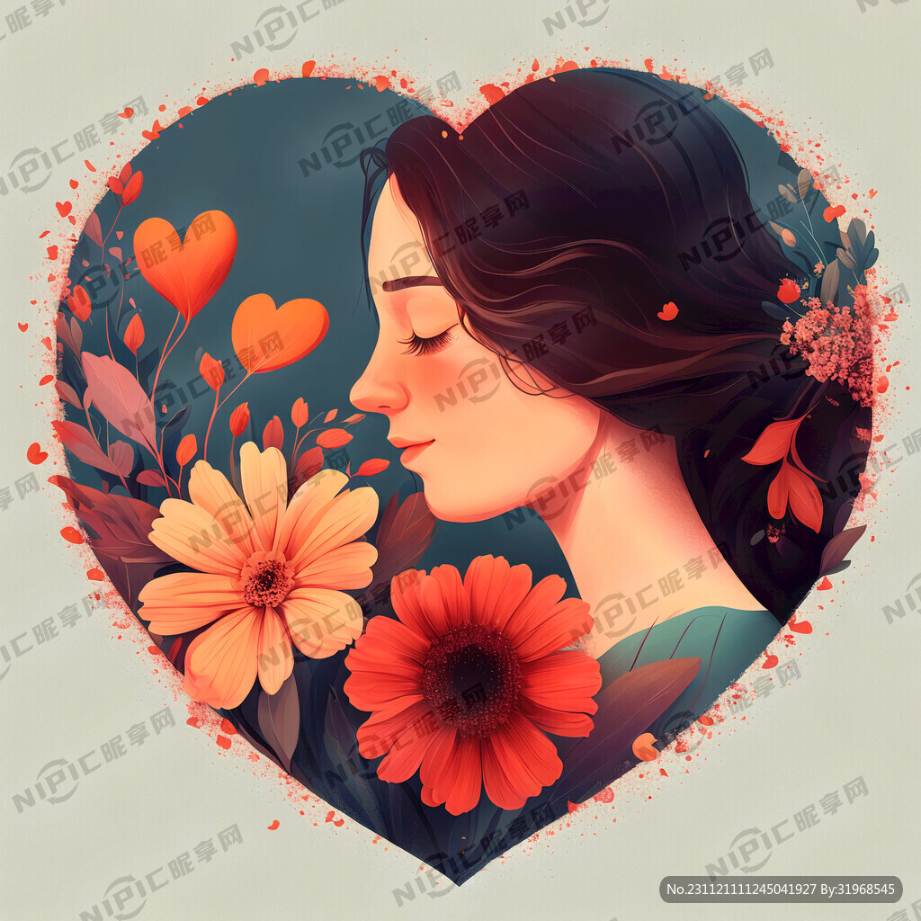 女人节 爱心 花 唯美 浪漫的
