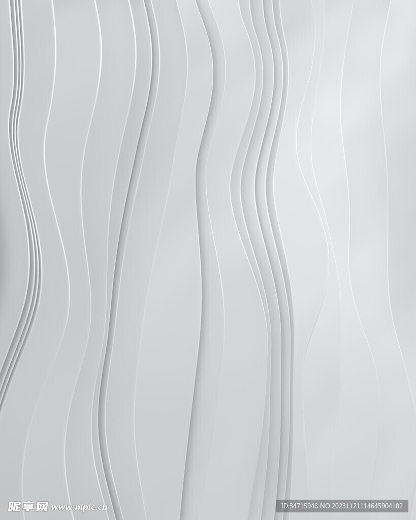 白色3d弧形几何抽象科技纹理