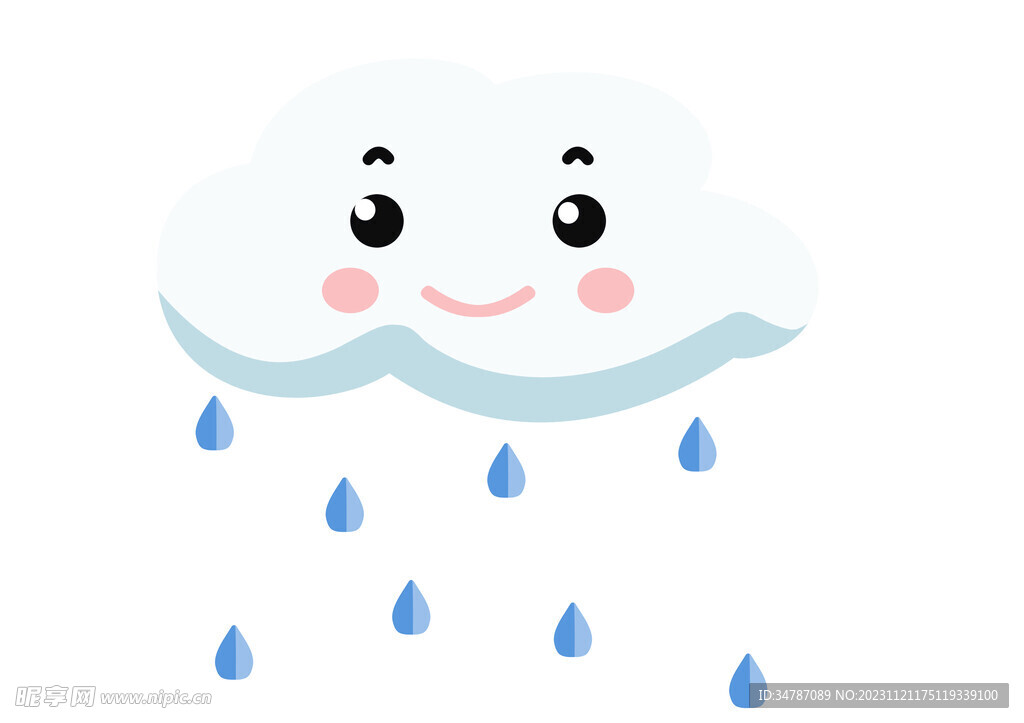 白云下雨素材云朵下雨