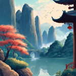 海报背景，清新