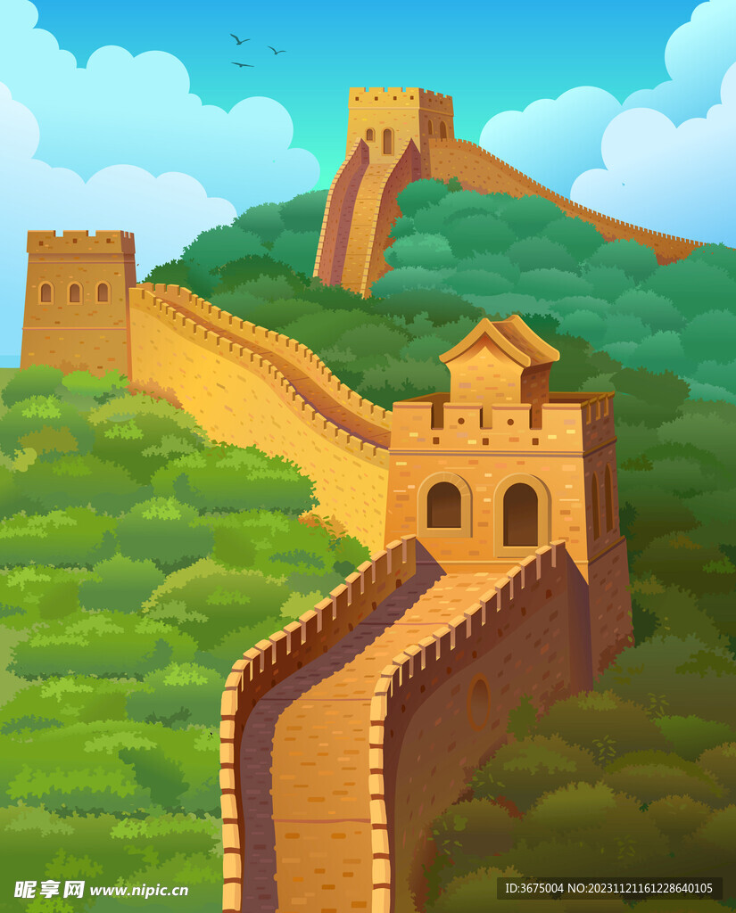 长城矢量插画