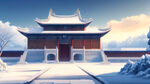 冰雪宫殿背景图
