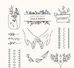 手绘婚礼装饰品
