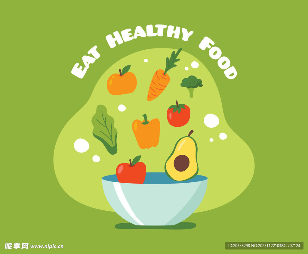 吃健康食品海报