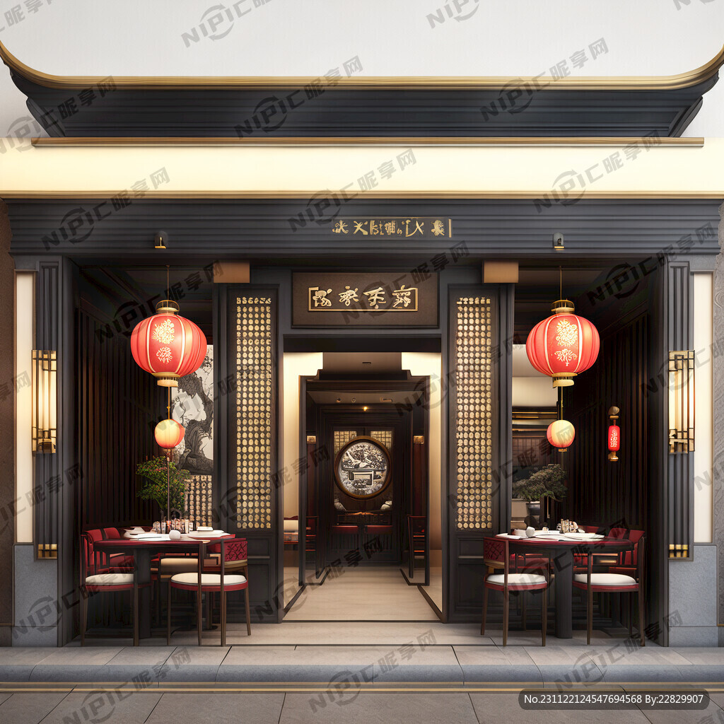 餐厅 门头 轻奢 高端