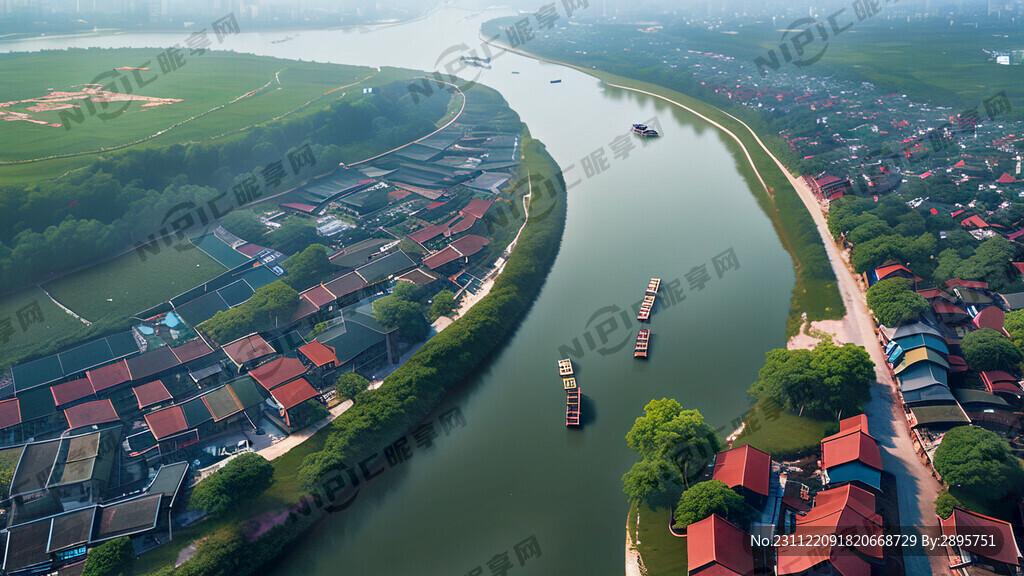 上海青浦松江圩区航拍
