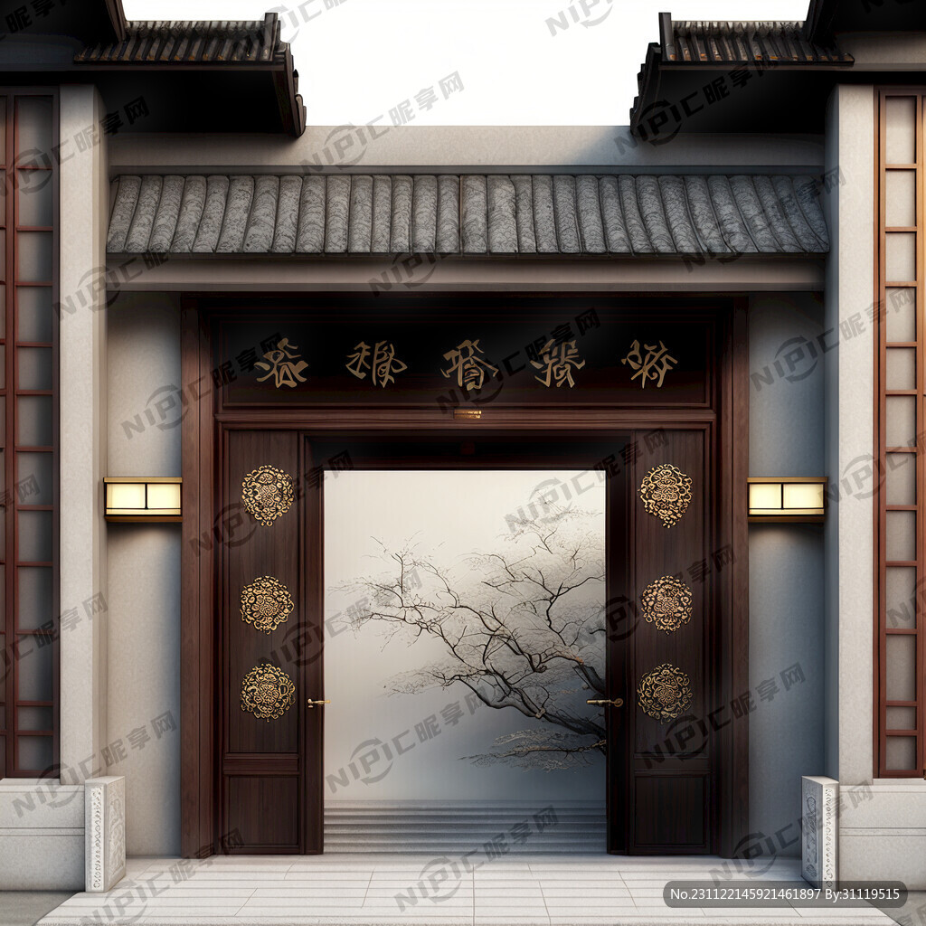 现代 中式 迎门墙