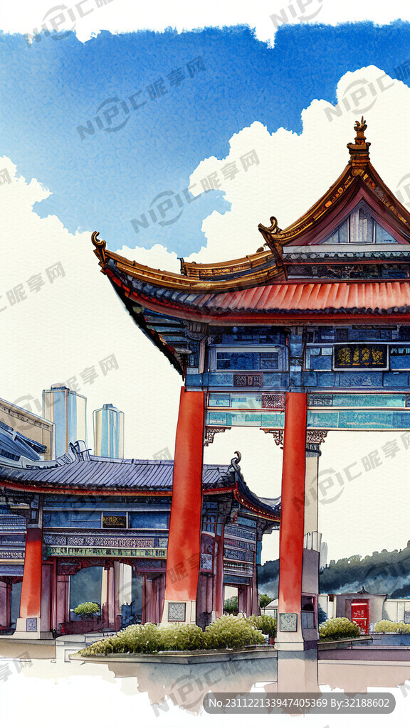 澳门大三巴牌坊 著名地标性