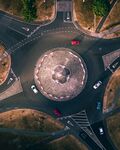 圆形道路鸟瞰图