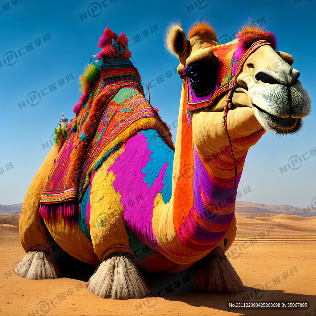 骆驼  巨大  彩绘 