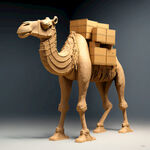 骆驼雕塑完整   货物  大型