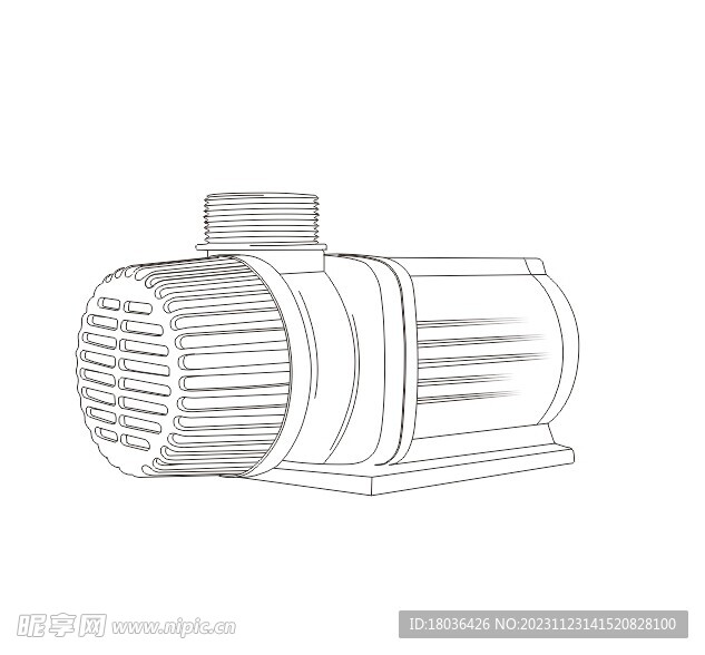 水泵水族用品线稿图