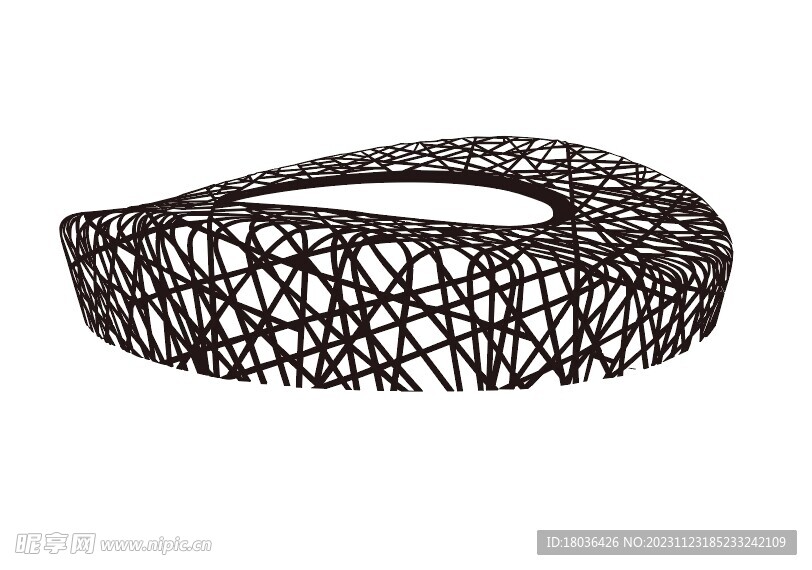 国家体育馆鸟巢怎么画图片