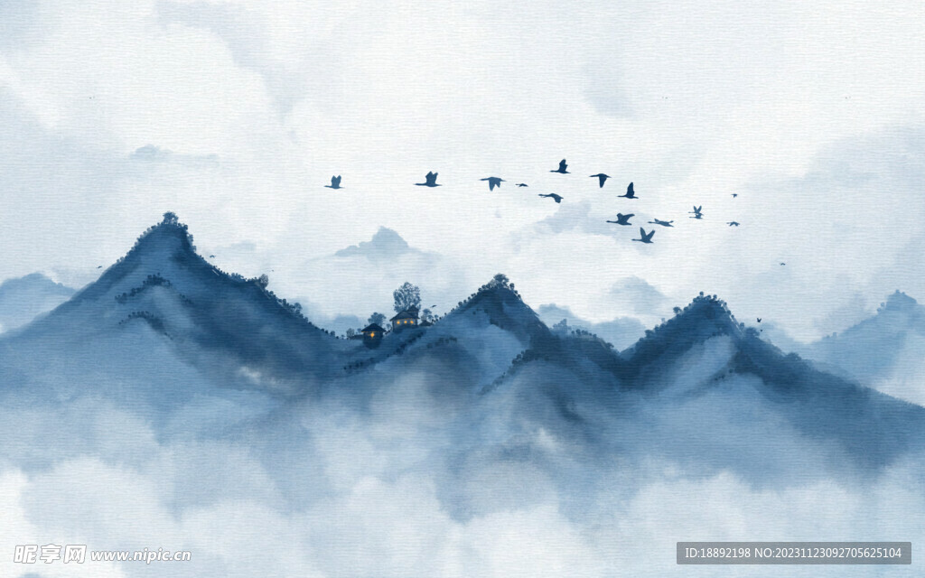 山雾云鸟