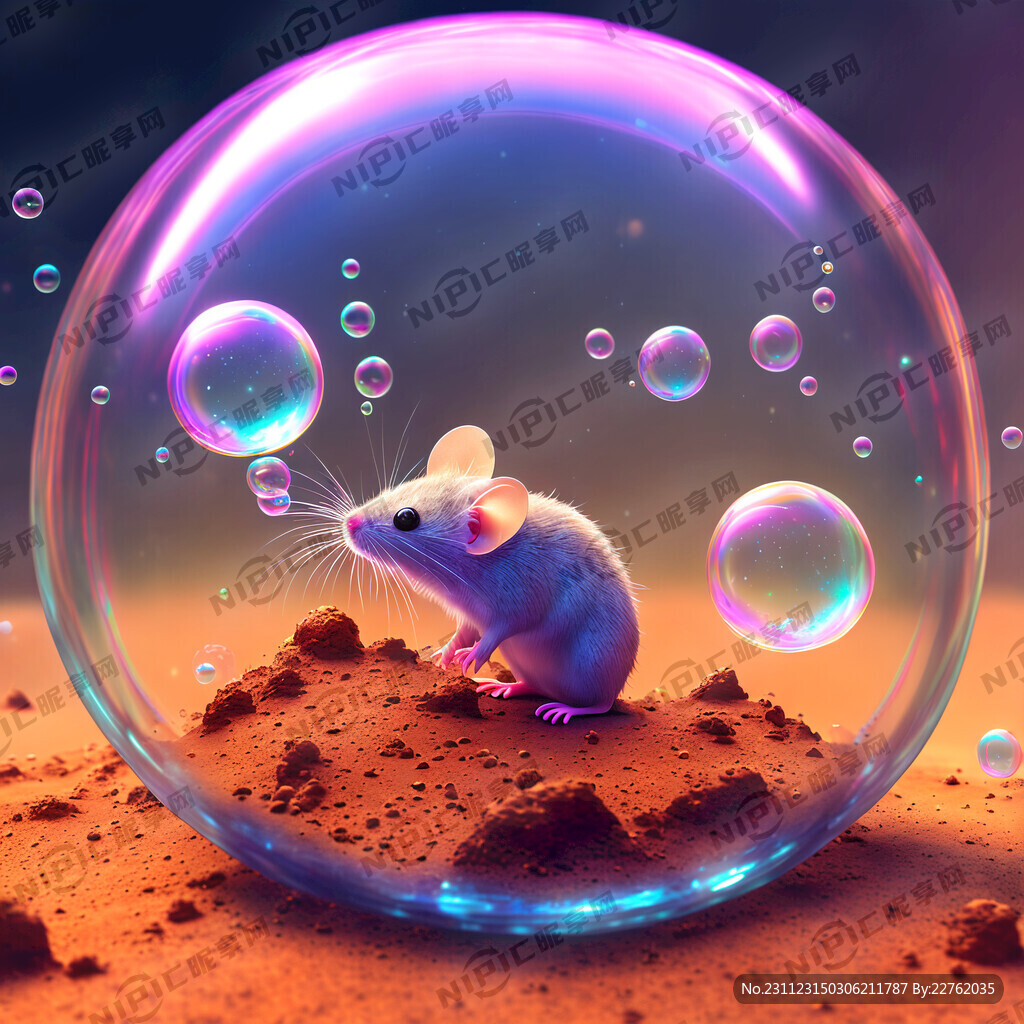 咸鱼老鼠撞火星 透明感 全息色