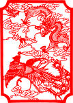 剪纸龙凤